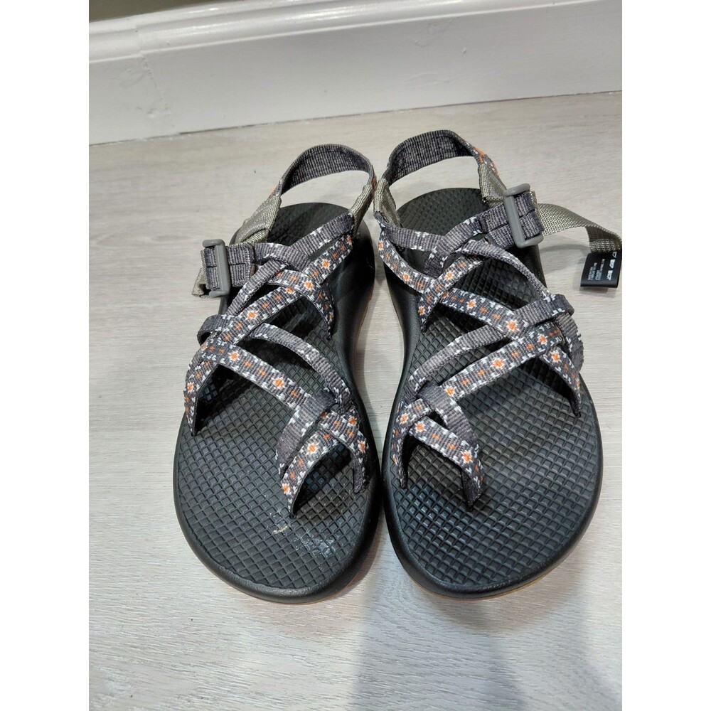 Chaco ZX2 Creed Gray Print Strap Floral Sandals Sz 5 Great - Picture 3 of 10